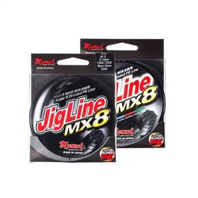 Braided line MOMOI JIGLINE MX8 PE - 300m (multi colour) Momoi - 1