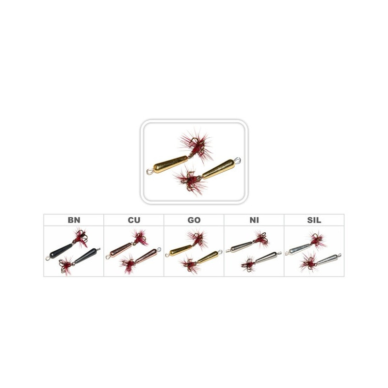 Avižėlė bemasalinė velniukas 3mm x 11.1mm 0,7g auksinė (189) Akara - 1