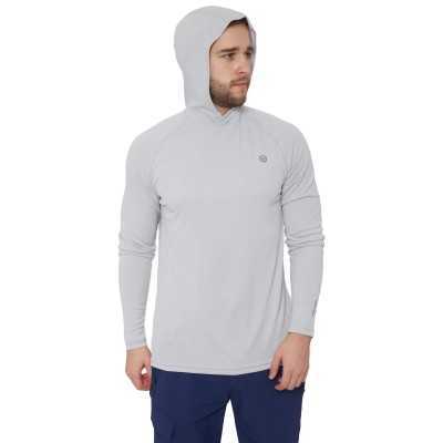 FHM Mark UV Protection Fishing Hoodie marškinėliai su gobtuvu Light grey