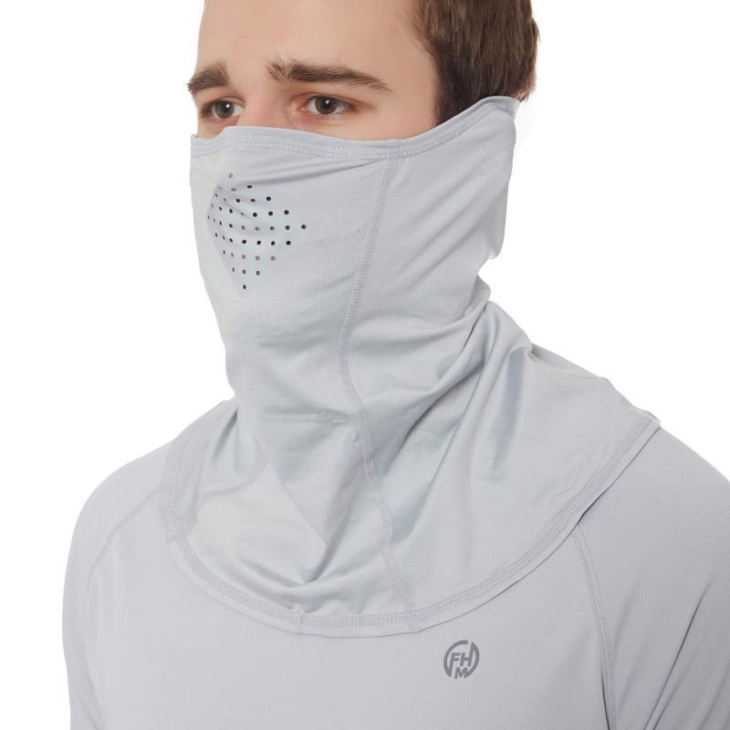 FHM Mark UV Protection Fishing Scarf mask-sleeve light grey FHM - 1