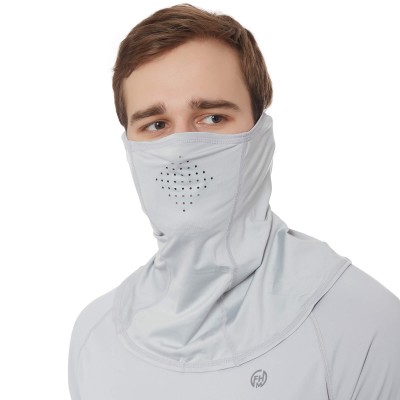 FHM Mark UV Protection Fishing Scarf mask-sleeve light grey FHM - 2