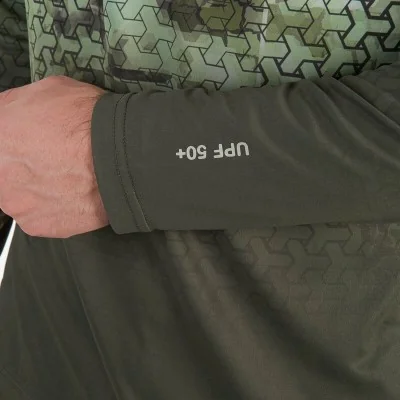 FHM Mark EVO V2 UV Protection Fishing Shirt marškinėliai Khaki,