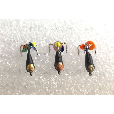 Bemasalinė avižėlė velniukas juodas su auksu nr 142 2.5mm 0.4g (Nr.294) Almarijas - 1
