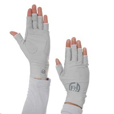 FHM Mark UV Protection Fishing Gloves Light Blue
