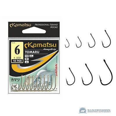 Kabliukai Kamatsu Tomaru su kilpute, juodi, 10vnt,