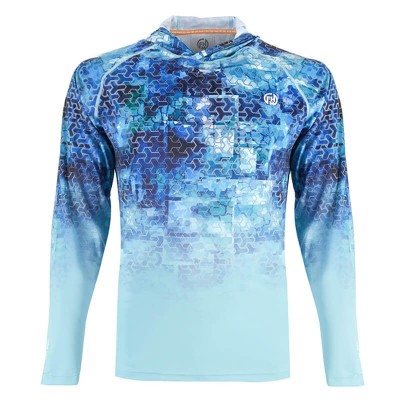 FHM Mark UV aizsardzība Zvejas Hoodie V2 Hoodie Print Blue FHM - 2