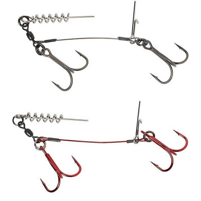 Pavadėlis su 2 kabliais Savage Gear Carbon49 Double Stinger 1/0, 23kg, 2vnt. Savage Gear - 1