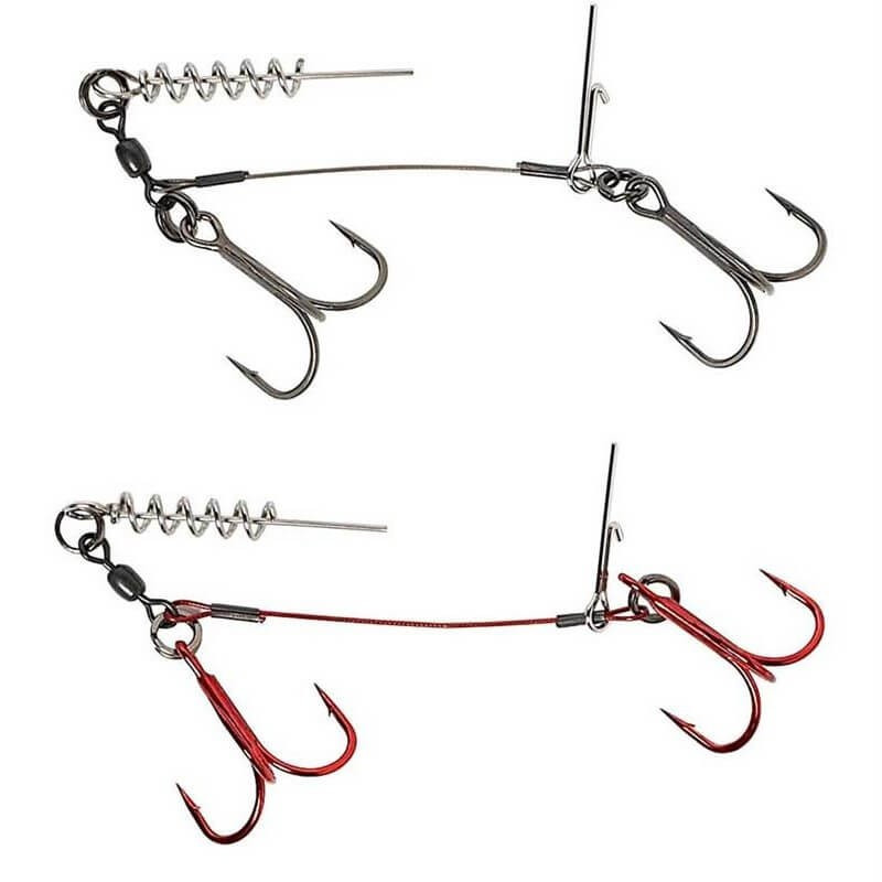 Поводок с 2 крючками Savage Gear Carbon49 Double Stinger 3/0, 39кг, 2шт. Savage Gear - 1
