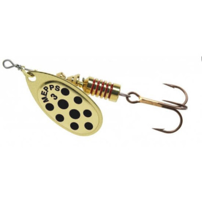 Mepps AGLIA DECOREE Gold/Black Dots (47-),