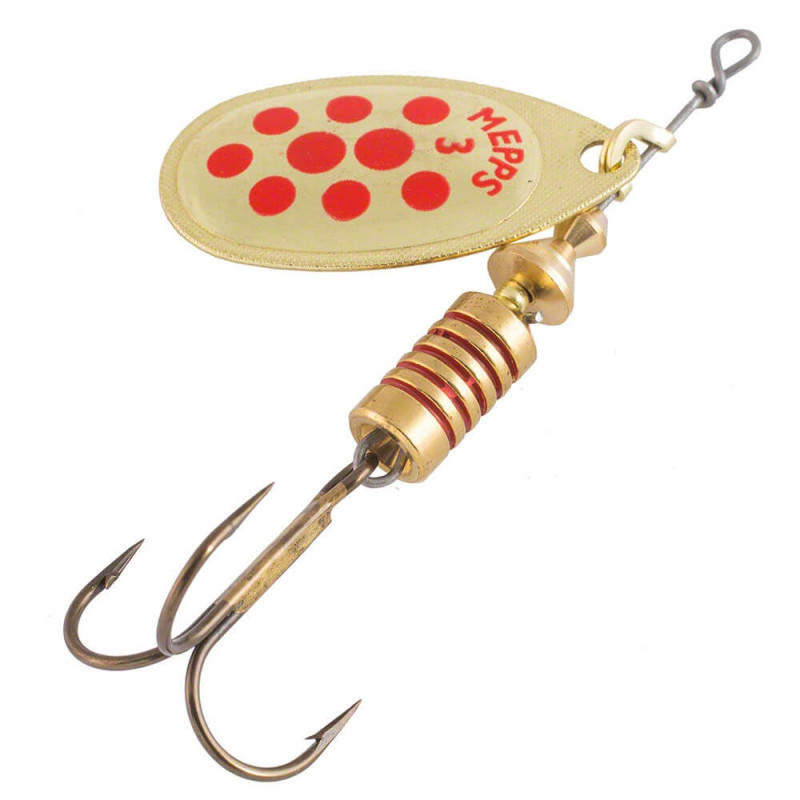 Mepps AGLIA DECOREE Gold/Red Dots,