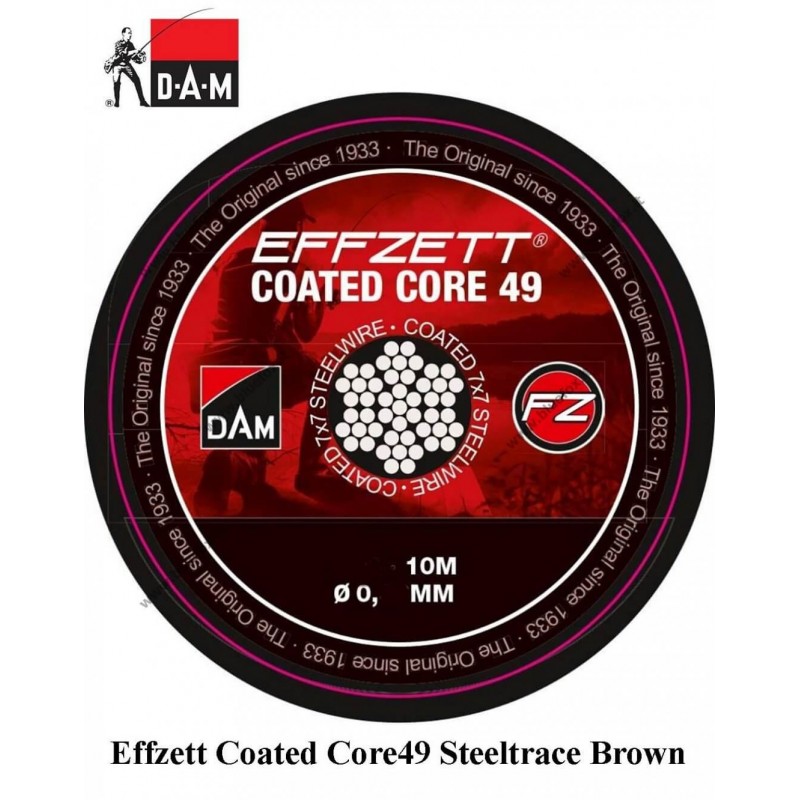 DAM kabelis FZ Coated Core49 Steeltrace Brown 7kg 10m DAM - 1