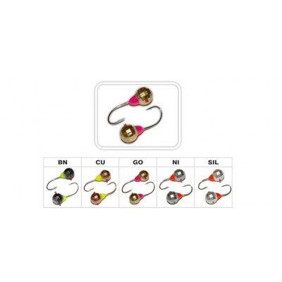 Disco mormyshka with mat and phosphorus 4 mm, 0.6 g gold (075)) Akara - 1