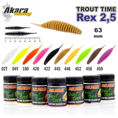 Akara Trout Time Rex 2,5" 10pcs jar Akara - 10