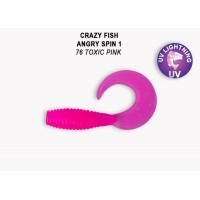 Crazy Fish Angry Spin 1" Pack of 8