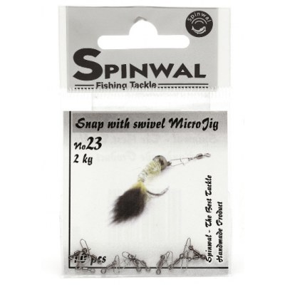 Spinwal Snap MicroJig with swivel size 23 10pc
