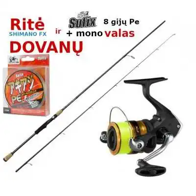 Okuma Azaki 229cm 12-35g + Shimano FX 3000 + Braid X8 Shimano- - 1