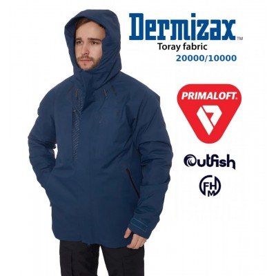 FHM Guard Insulated žieminė striukė 20 000/10 000 Toray -15°C +5° Dark Blue,