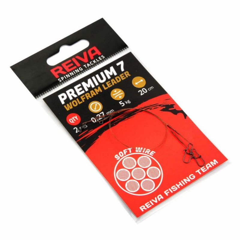 Reiva plieniniai pavadėliai 1x7 0,27mm 5kg 25cm2vnt/pak Reiva - 1