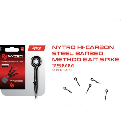 Nytro adatėlė Hi-Carbon Steel Barbed Method Bait Spike 7.5mm