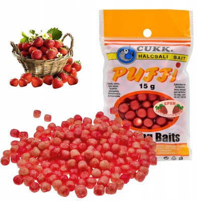 Приманка со вкусом клубники CUKK PUFFI 4-6мм 15гр