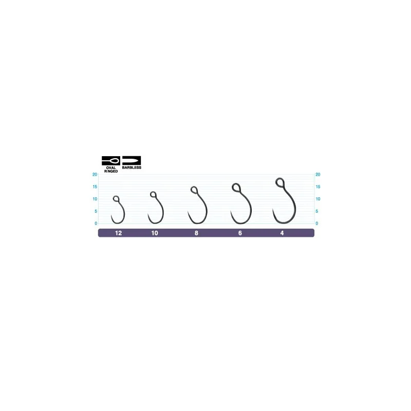 Owner S-55 single shank hooks with vertical loop,