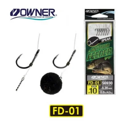 Īpašnieka āķis ar pavadu Metode FD-01 Nr.10 (0.22mm) Owner - 1