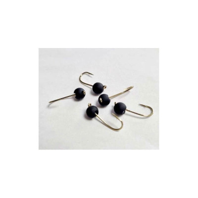 Tungsten Oats for Sheepskin No12 hook Black matt 5pcs.