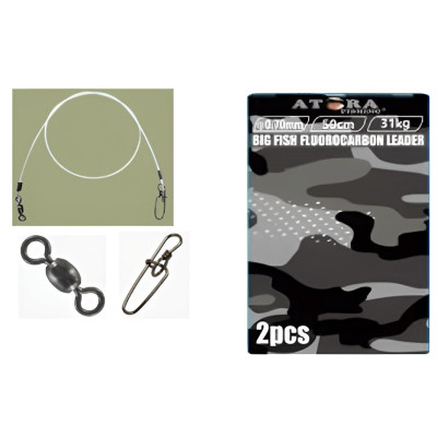 Atora FC pavadėlis 60cm 0.80mm 37kg (2vnt)