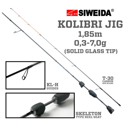 Spinning rod Siweida KOLIBRI FAST 1,85m, 1-7g NEW 2025