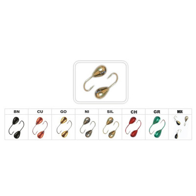 Auzu pārslu piliens melns ar caurumu BN 4 mm 0.85g Nr.60