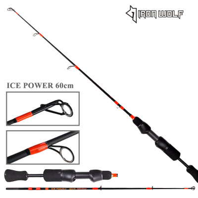 Ziemas makšķere IRON WOLF Ice Power 60cm Hi Carbon