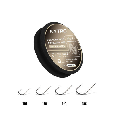 NYTRO NTO-5 Feeder Rig Allround Universal Leader Hook 100cm
