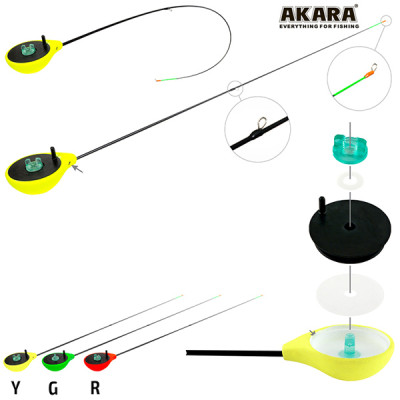 Winter fishing rod Balalaika Akara green 1-3,6g
