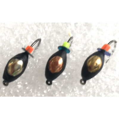 Avižėlė bemasalinė juoda su auksiniu taškeliu 4mm 0.9g Nr.445