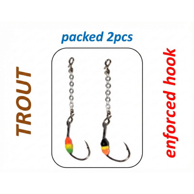 Chain with single-strand decorated hook 2cm, No8