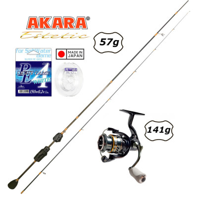 Komplektas Akara Estetic 1,80cm 0,2-1g + Iron Wolf Kolibri + 0.2Pe valas