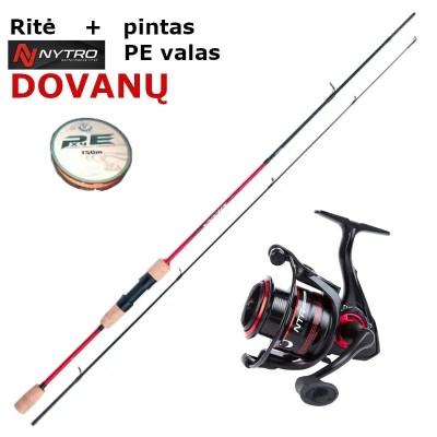 Spinning set Shimano Sienna 2,41m 3-21g + Nytro NTR 3000 + Braided line