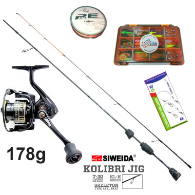 IMK IR ŽVEJOK UL komplektas. Siweida Kolibri 1.98cm 2-9g + Bearking Athena II + aksesuarai